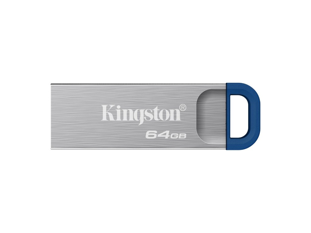 Kingston FD 64GB DTKN USB3.2 DataTraveler Kyson Stylish Capless Metal Case,220MB/s read